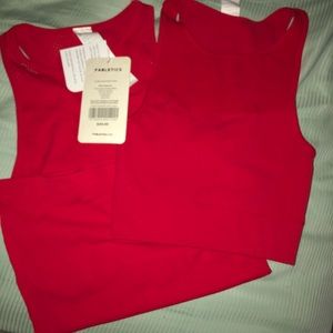 Fabletics crop top and tank top